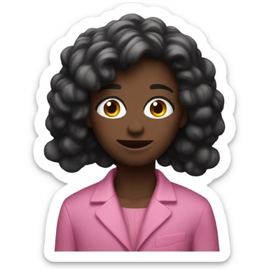 Couple noir habiller en rose sticker