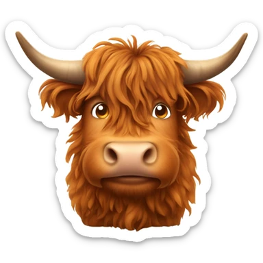 Highland cow sticker