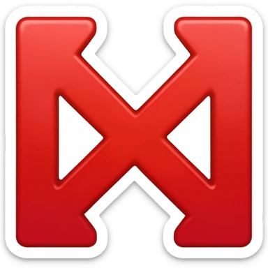 X roja de "NO"  sticker