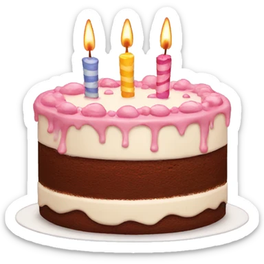Happy birthday cake only sticker