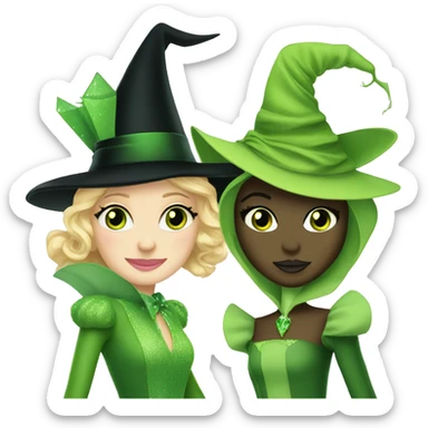 Glinda and elphaba from Wicked together sticker