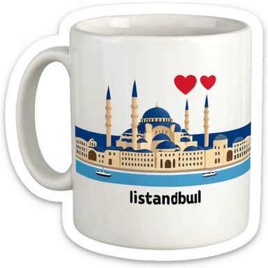 mug-cup-with-text-ı❤️Istanbul- sticker