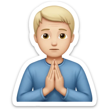 Dude praying sticker