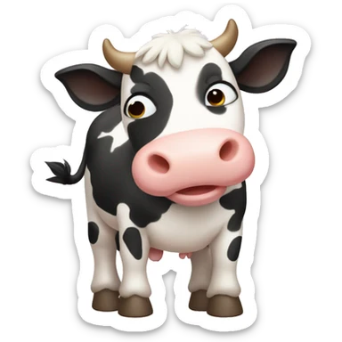 cute cow sticker