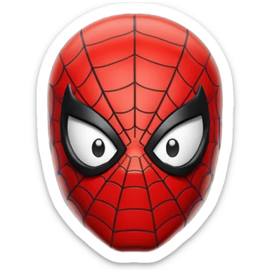 Spiderman Lego head black sticker