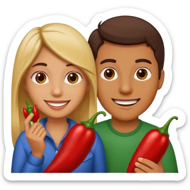 Spicy with girlfriend  sticker