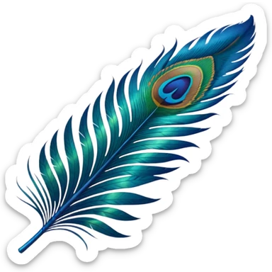 create a single peacock feather emoji just like whaatsapp emojis sticker