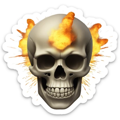 Skull xplosion sticker