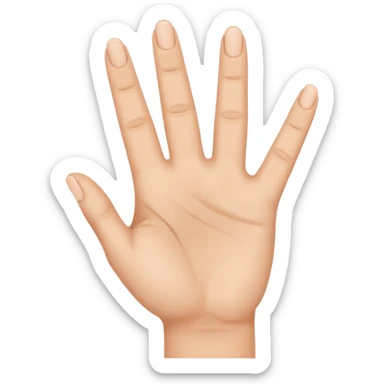 hand emoji with 3 fingers up sticker