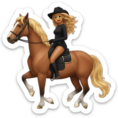 beyonce horseride sticker