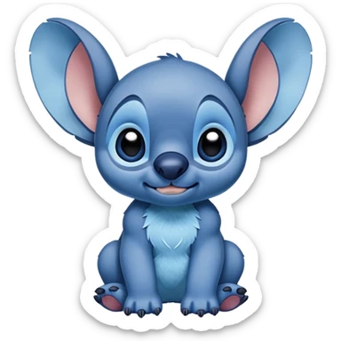 Stitch from Lilo and Stitch, blue alien with big ears sticker