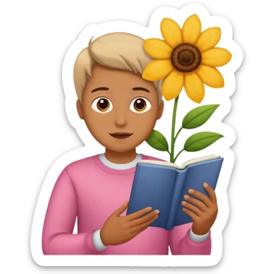 someone who's reading a panel to learn about a big tree/plant/flower sticker