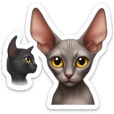 Sphinx Cat with Devil horns  sticker