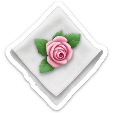 Serviette rose plié  sticker