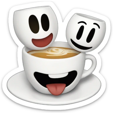 Cuphead and mugman sticker