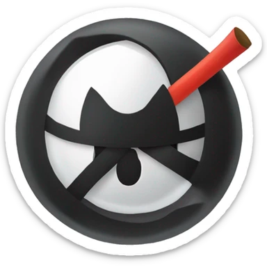 Ninja use Yin Yang energy sticker