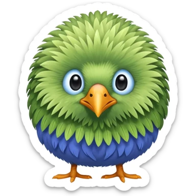 cute kiwi bird ai agent (blue)  sticker