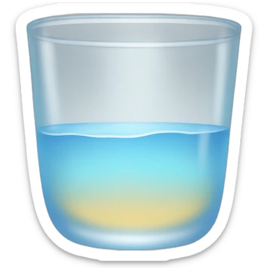 glass of water, ios emoji type sticker