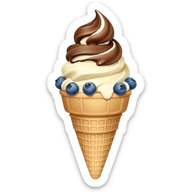 icecream-cone-blueberries sticker