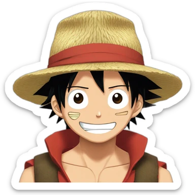 Monkey d luffy one Piece sticker