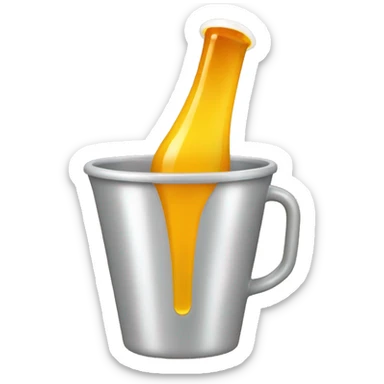 Beer pouring in funnel sticker