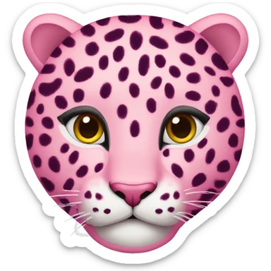 pink leopard sticker