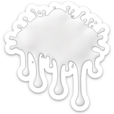 white paint splash sticker