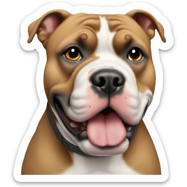 4k xl american bully with short pointy ears sticker