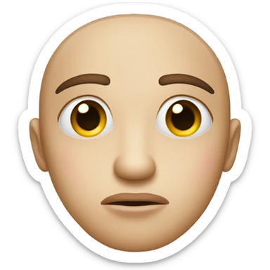 face with eyebags annoyed sticker