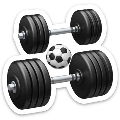 Dumbbell and ball sticker