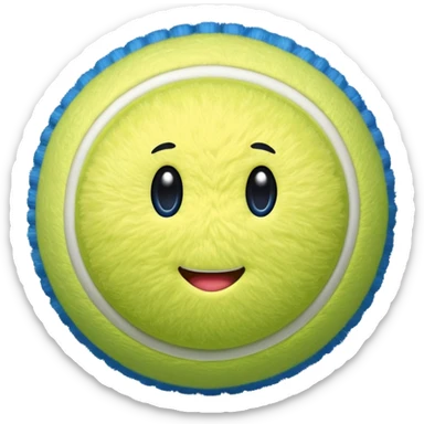 full blue tennis ball sticker