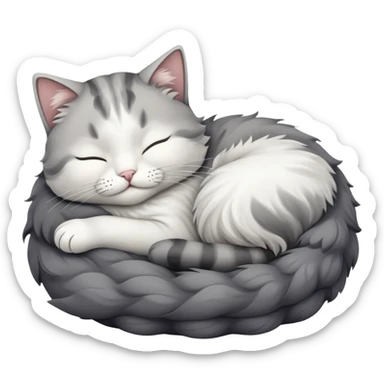 cat sleeping peacefully sticker