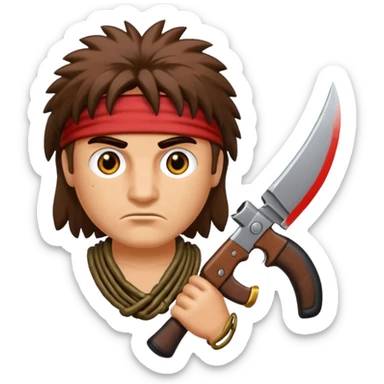 Ecureil qui ressemble à Rambo sticker
