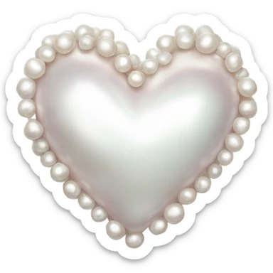 Pearl heart sticker