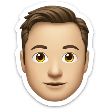 Elon Musk en un cohete sticker