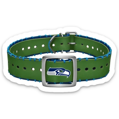 Seattle Seahawks Blue and Green Karate Belt sticker