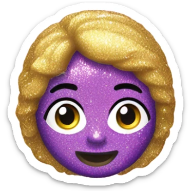 glitter plastic toy sticker