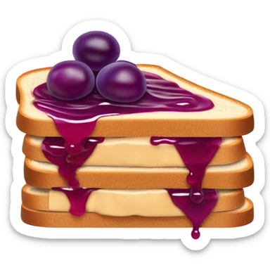 Peanut butter and jelly sandwich ￼ sticker