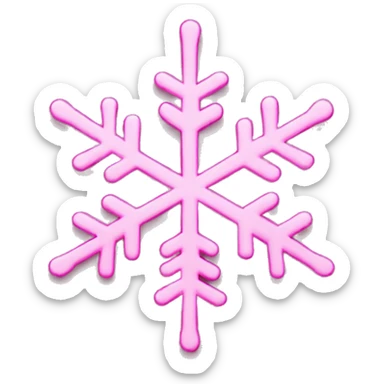 Pink snowflake sticker