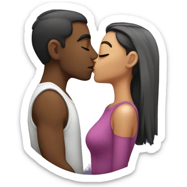 bf gf kissing sticker