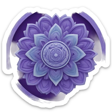 Purple and blue mandala sticker