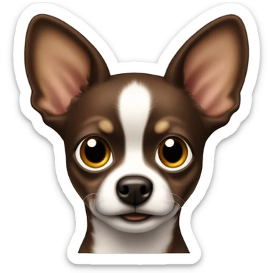 Medium dark Brown Chihuahu sticker