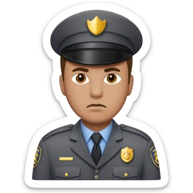 mall security gray uniform sticker
