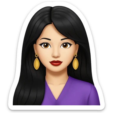 Selena Quintanilla with long hair sticker