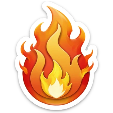 playbutton with flames sticker