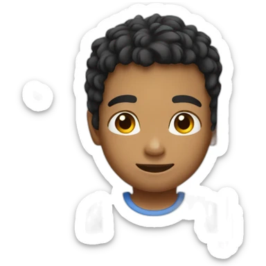 boy mixrace in  pull-up bar sticker