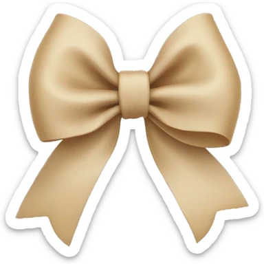 Beige bow sticker
