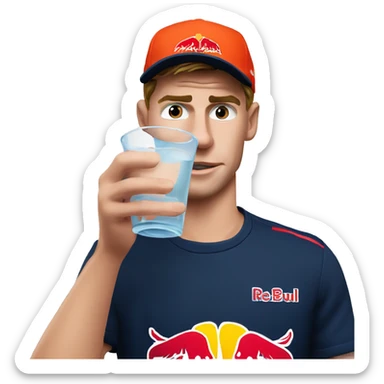 Max Verstappen drinking Knjaz Milos water sticker