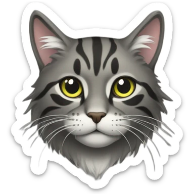 Smoke forest cat sticker