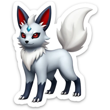 Absol-Umbreon-Zorua-Zangoose-Fakémon-hybrid-creature (full body)  sticker